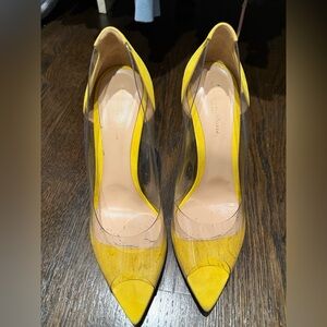 Gianvito Rossi Yellow Transparent Heels